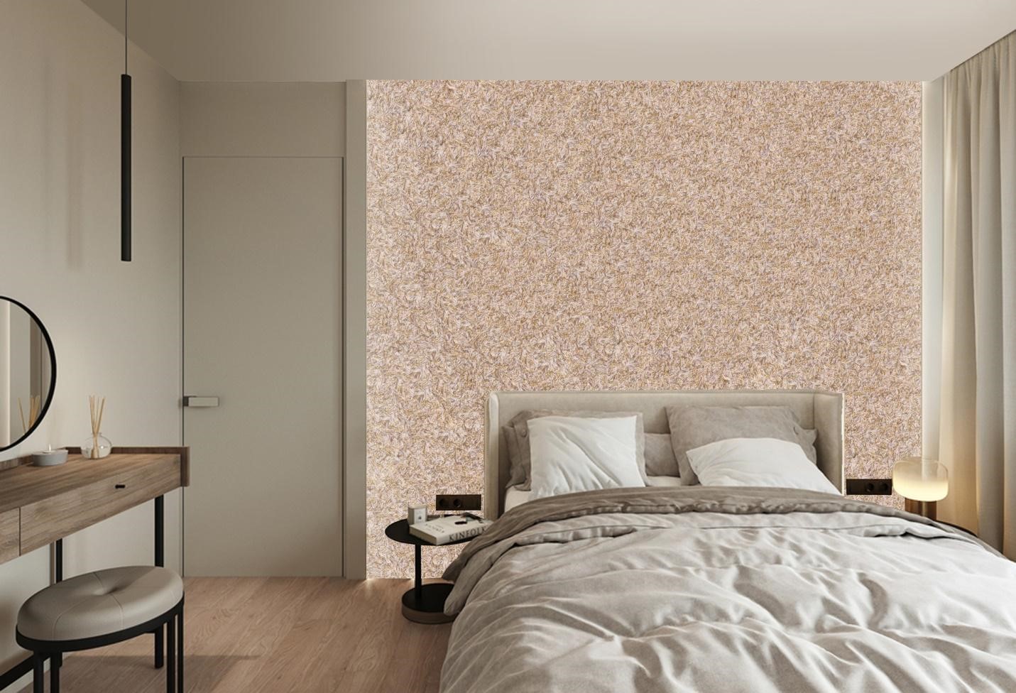 Жидкие обои с шелковыми нитями для создания текстурного эффекта