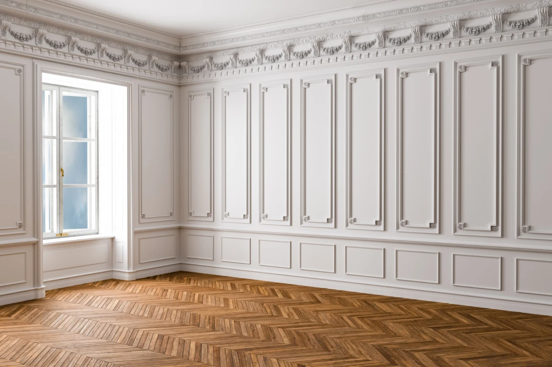 Монтаж широких плинтусов для визуального увеличения пространства