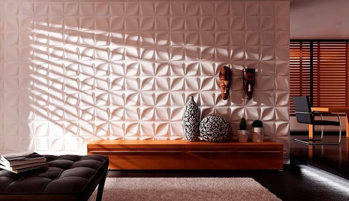 Монтаж рельефных панелей для 3D-эффекта на стенах