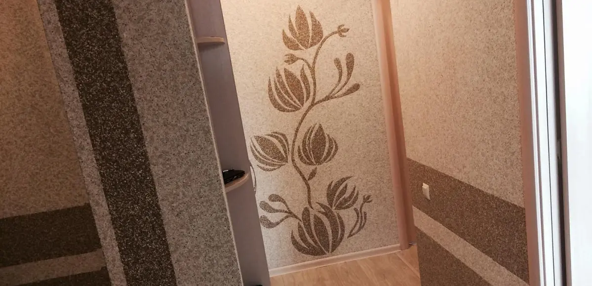 Жидкие обои с эффектом мозаики для прихожей и оформления стен