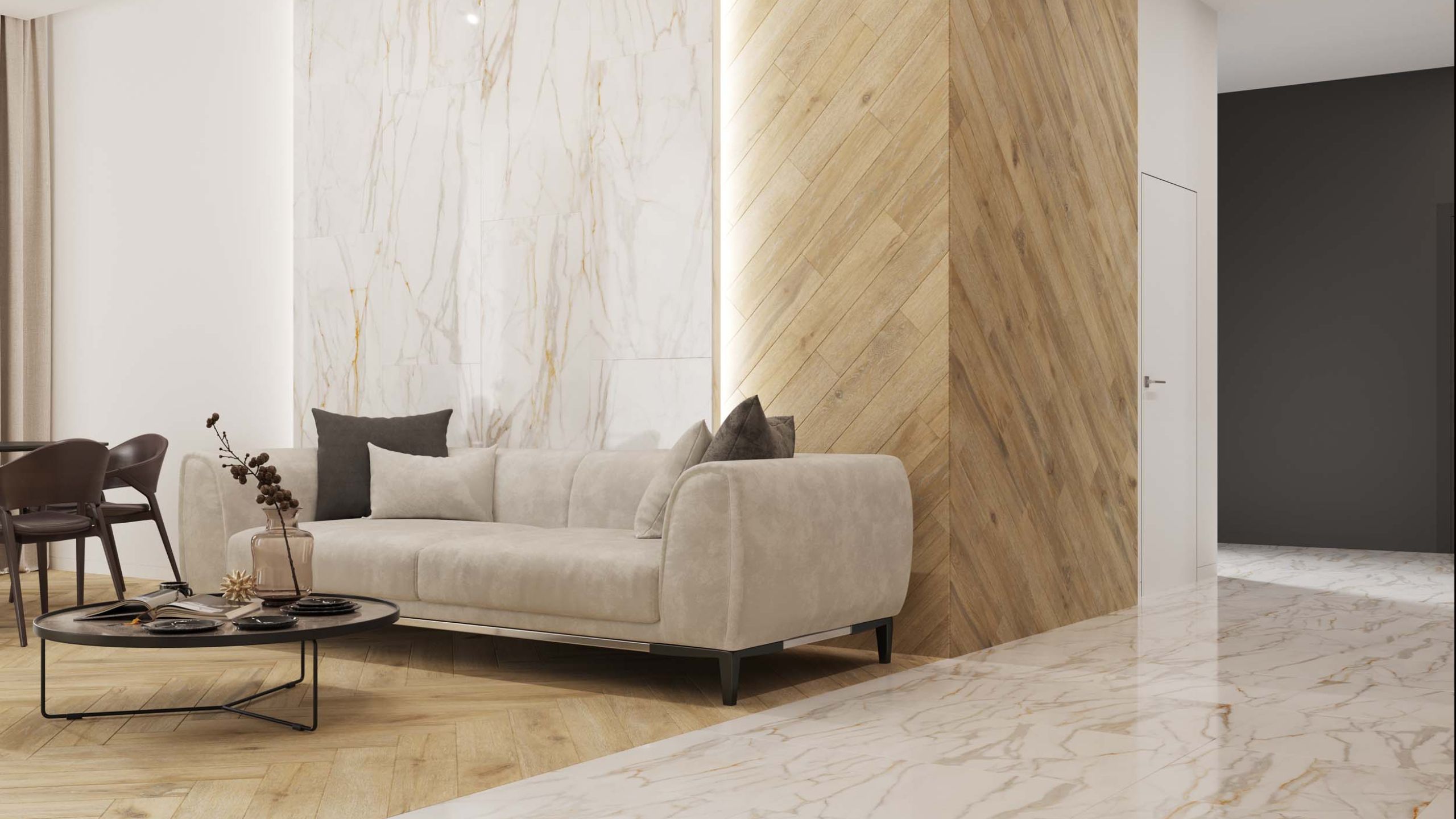 Ламинат с эффектом мрамора для роскошного пола: особенности применения и укладки