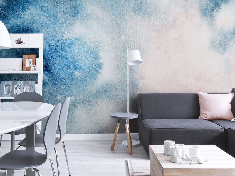 Как создать стену с эффектом акварельного градиента: техника плавного перехода цветов