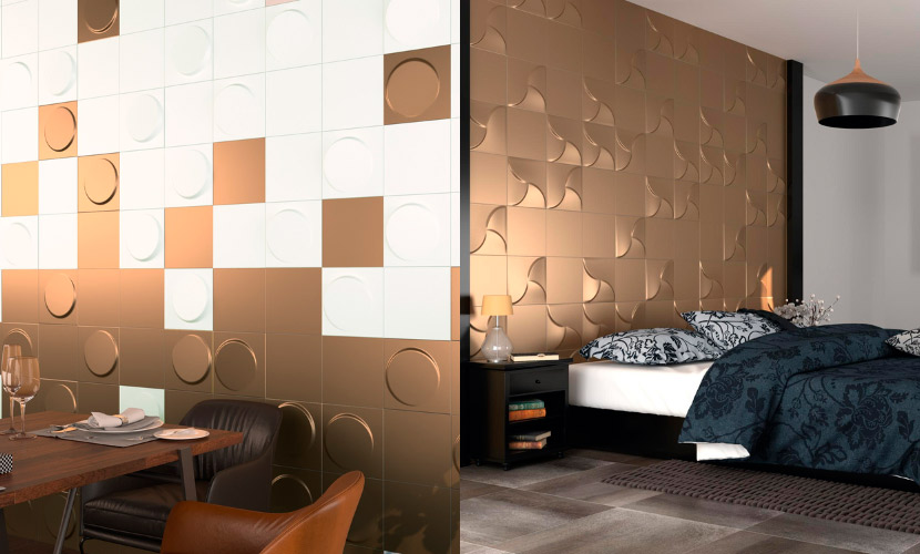 Как оформить стены с декоративными элементами из бронзы