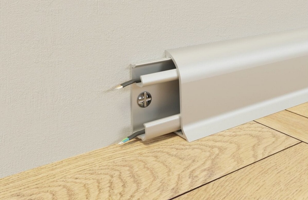 Плинтусы с кабель-каналом: скрытая проводка
