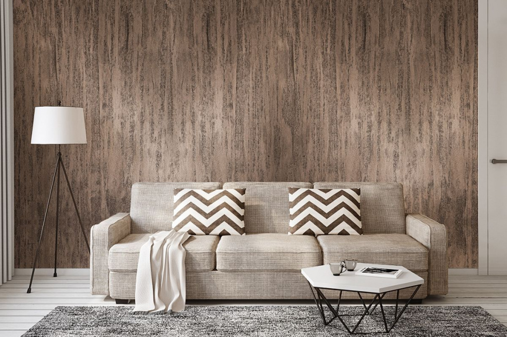 Как оформить стены панелями из коры дерева