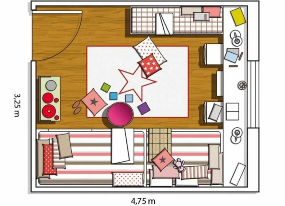 Как создать план для детской комнаты: идеи по оформлению и дизайну