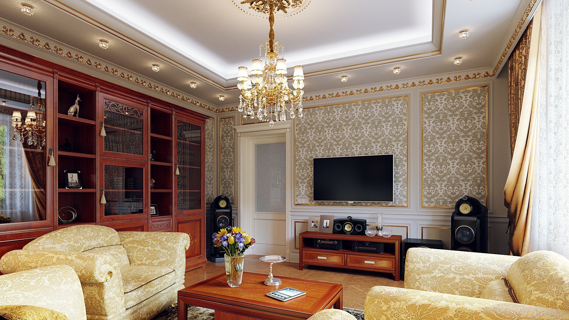 Ажурные багеты для потолков в классическом стиле