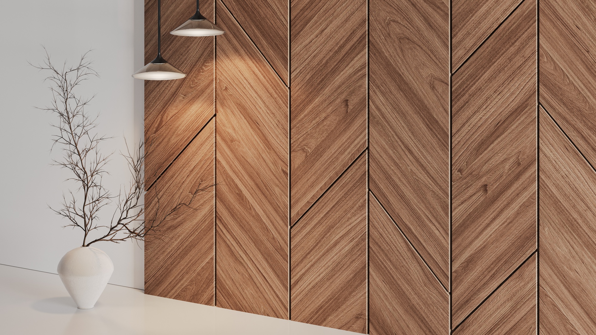 Покрытие потолка шпонированными панелями для натурального эффекта