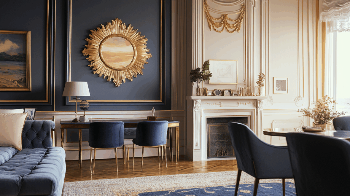 Молдинги с позолотой для классических интерьеров