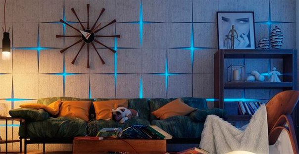 Как создать стены с эффектом светящегося неона