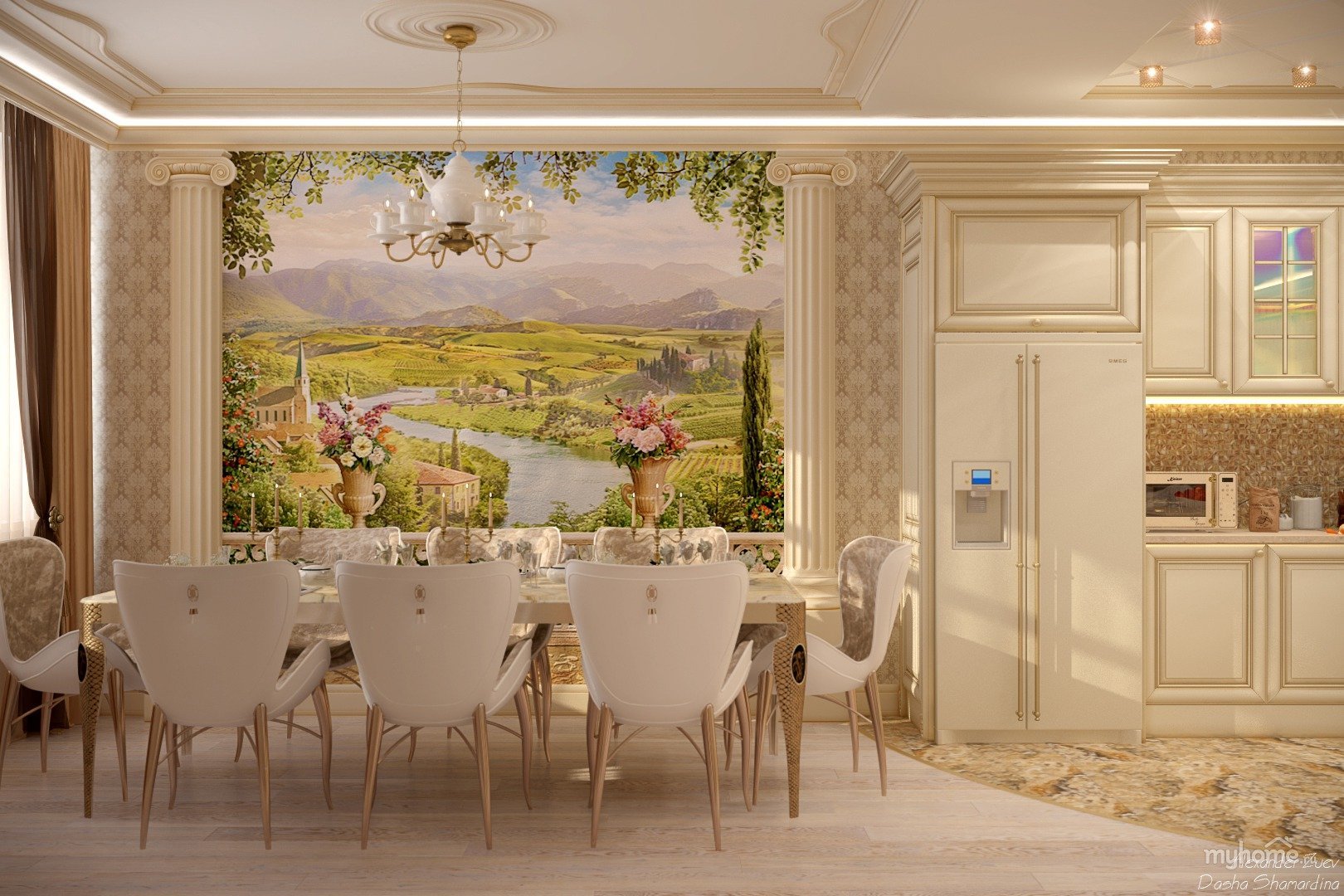 Как украсить стены в технике фрески