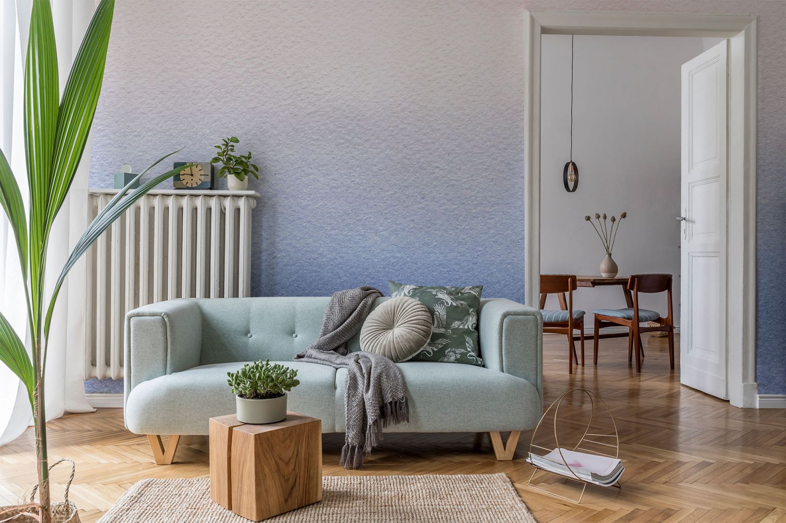 Как оформить стены в технике омбре