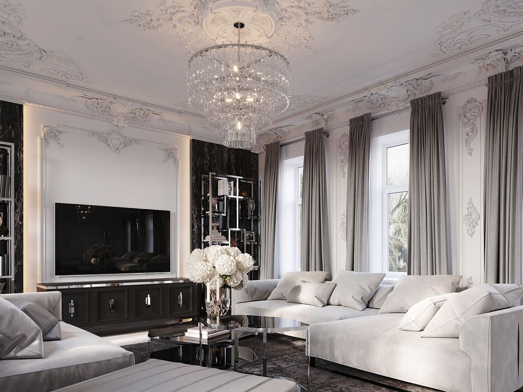 Карнизы с лепниной для оформления классических интерьеров: применение и особенности