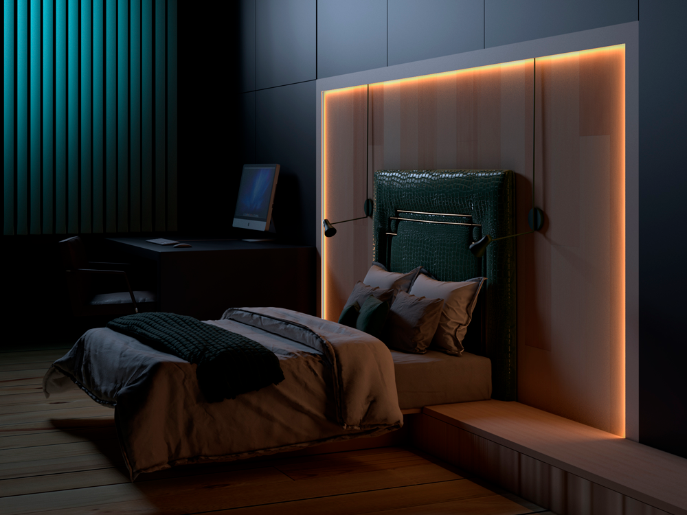 Молдинги для стен с подсветкой для создания акцентных линий