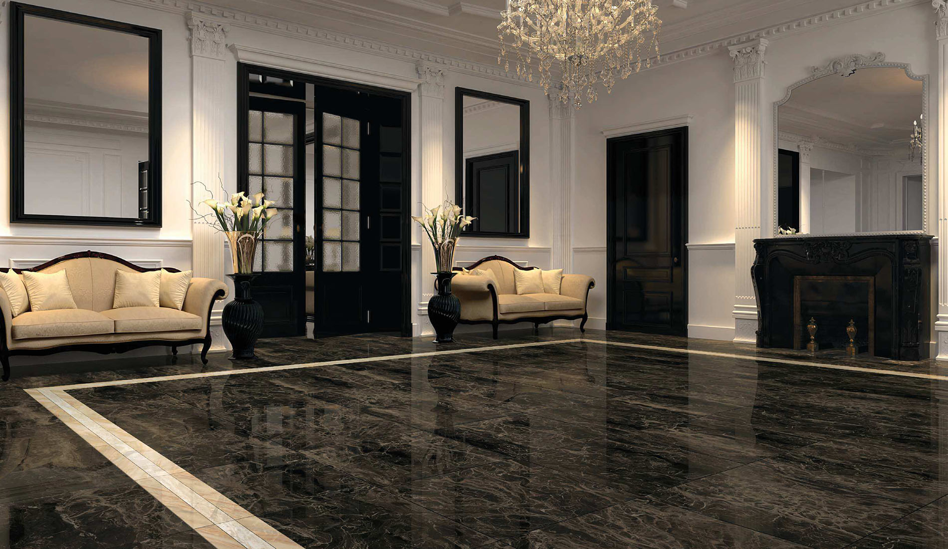 Полы из натурального камня для премиальных интерьеров