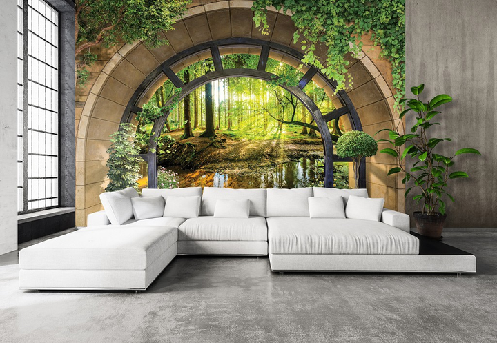 Как оформить стены с помощью фотообоев с 3D-эффектом