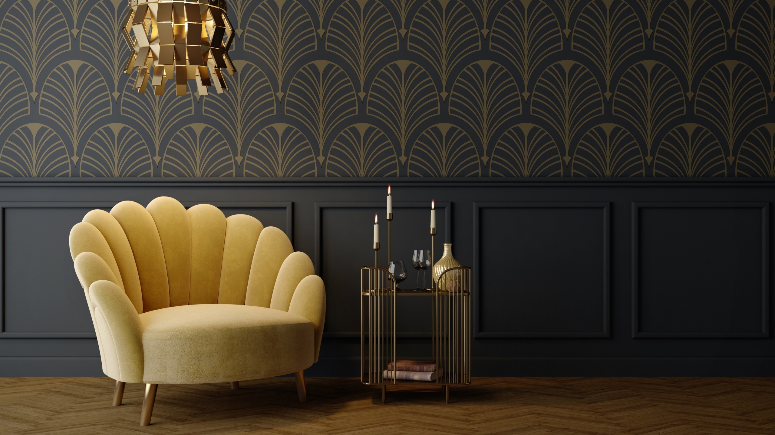 Как оформить стены в стиле ар-деко: геометрия, глянец и выразительный акцент