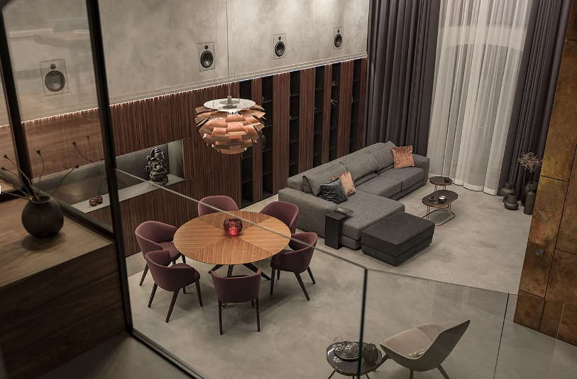 Монтаж напольного покрытия из микробетона