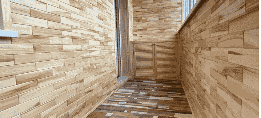 Как оформить стены деревянными панелями в виде паркетного рисунка