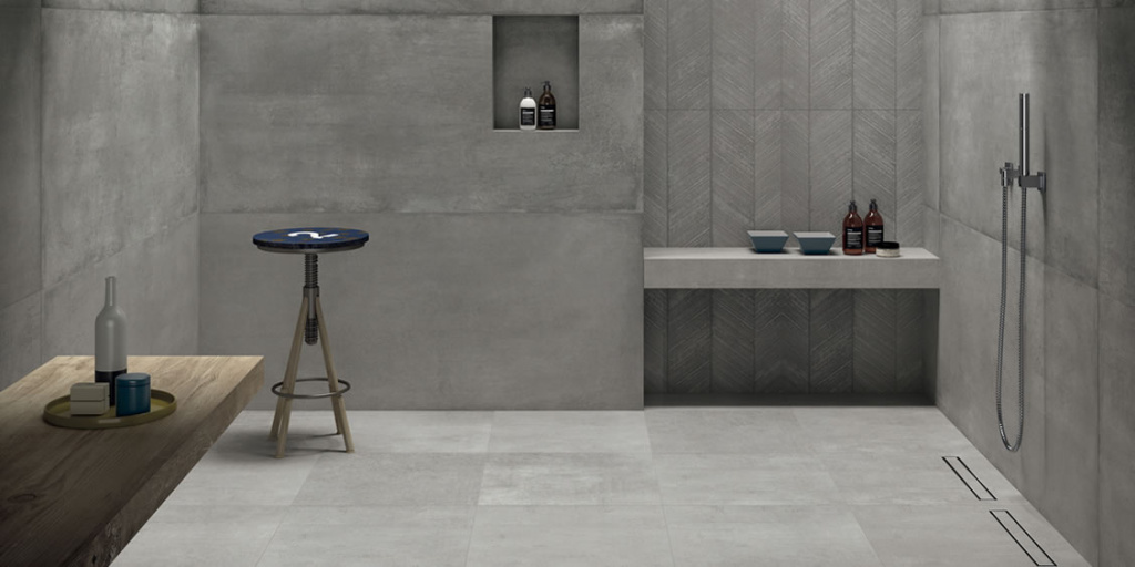 Керамогранит под бетон для современных напольных покрытий