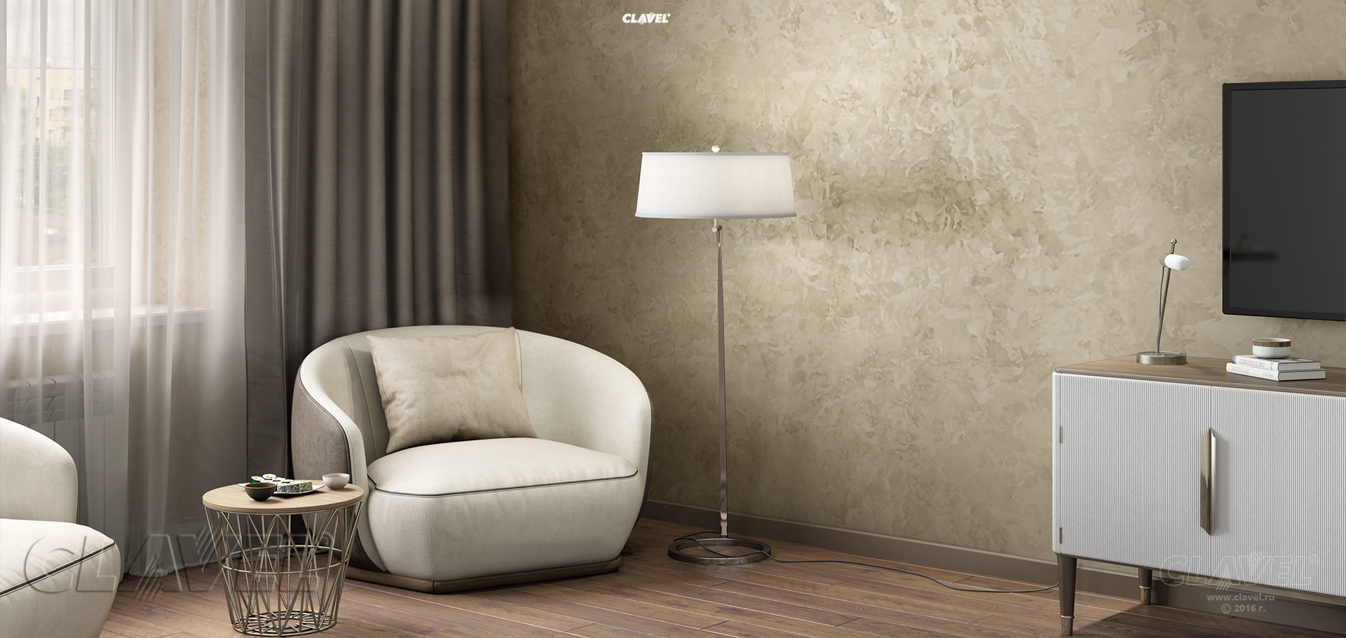 Создание стен с эффектом металлического блеска в современном интерьере