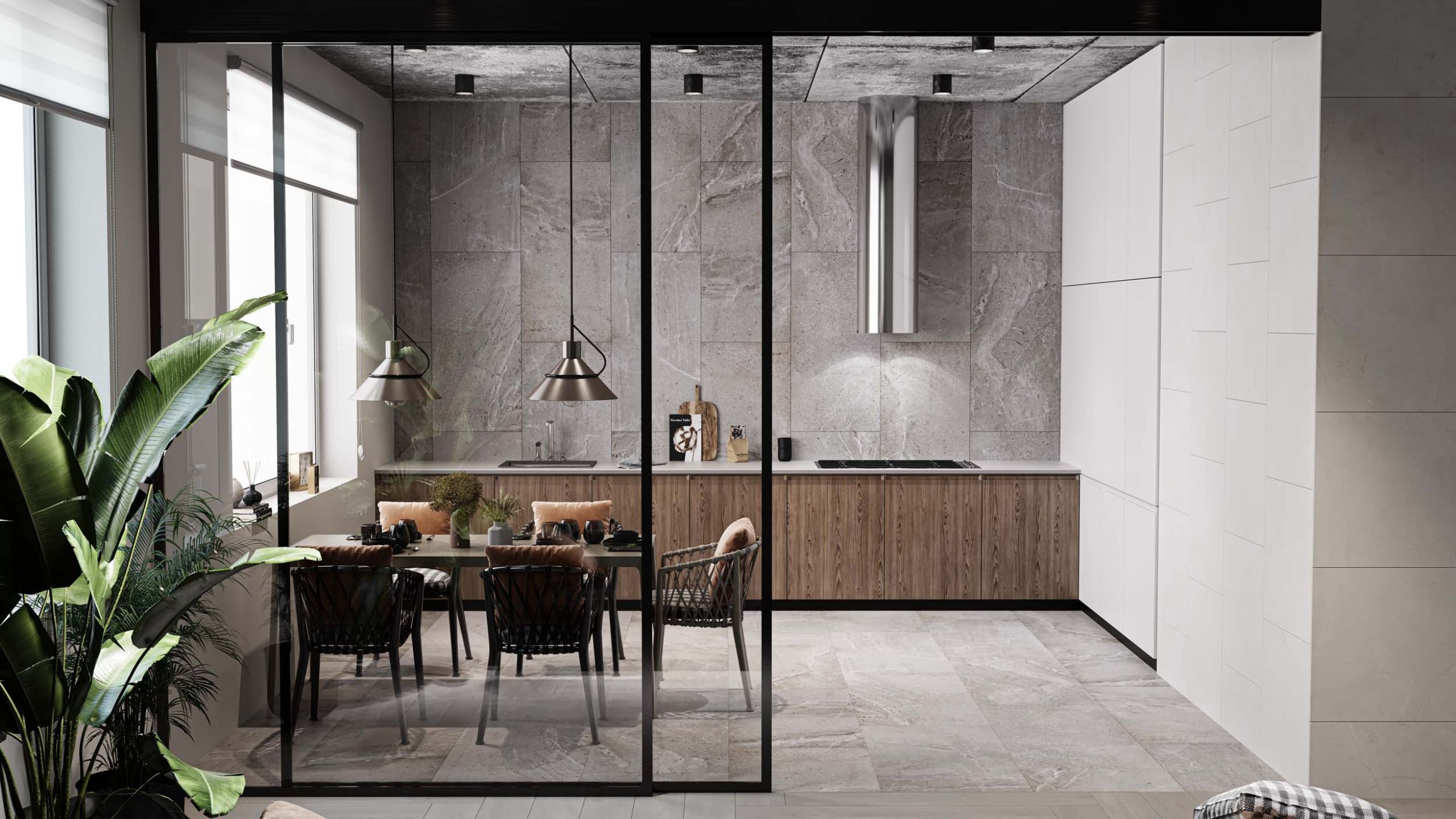 Фасадная плитка для интерьеров в индустриальном стиле