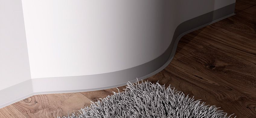 Гибкие плинтусы для закруглённых стен
