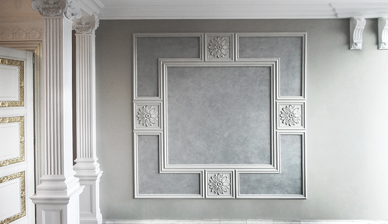 Как создать эффект панелей из гипсовой лепнины