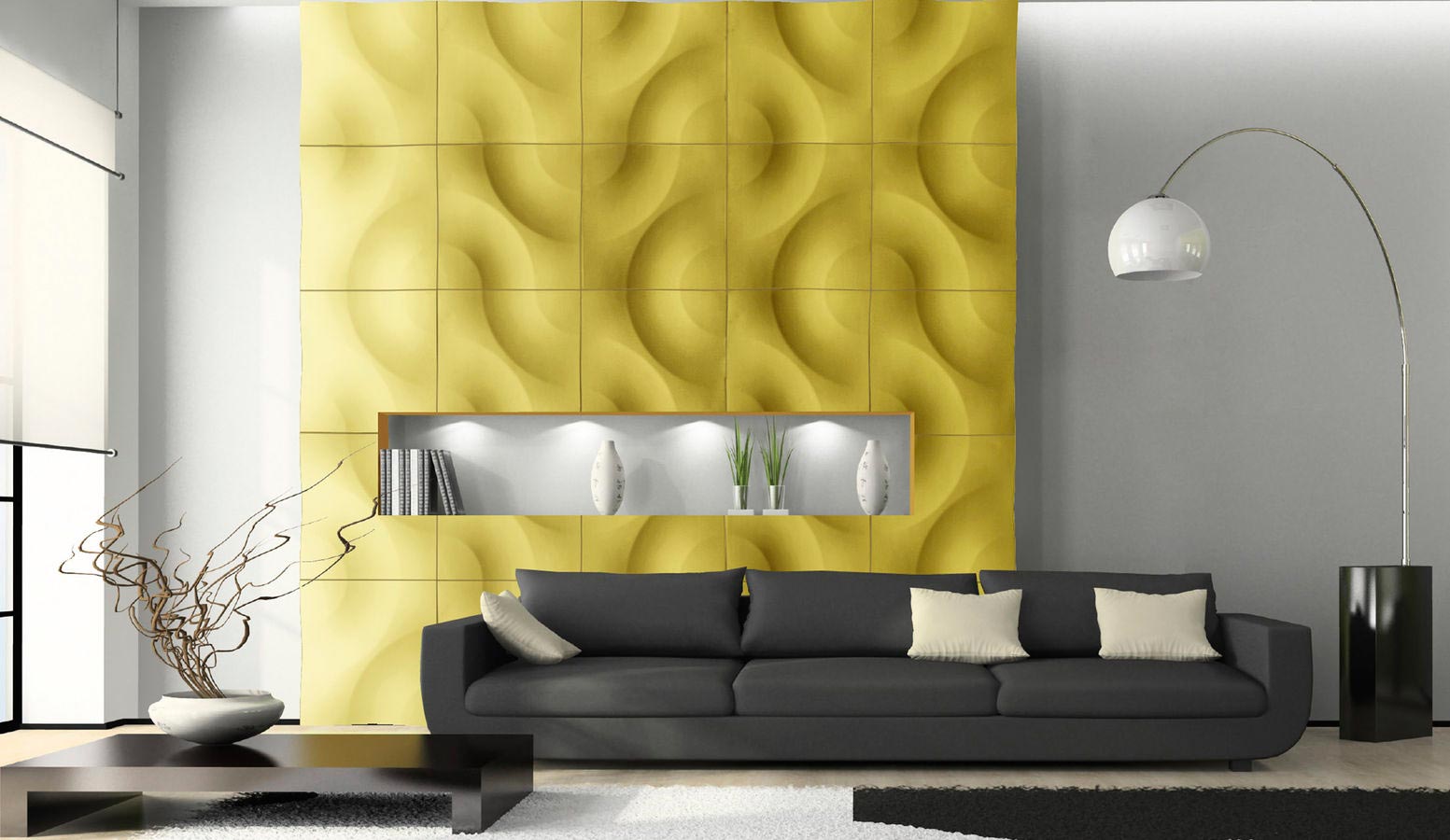 Декор стен панелями с 3D-эффектом: идеи объёмных решений для современного интерьера