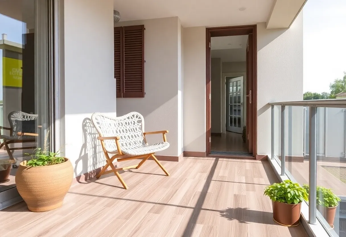 Монтаж кварцвинилового покрытия для балкона