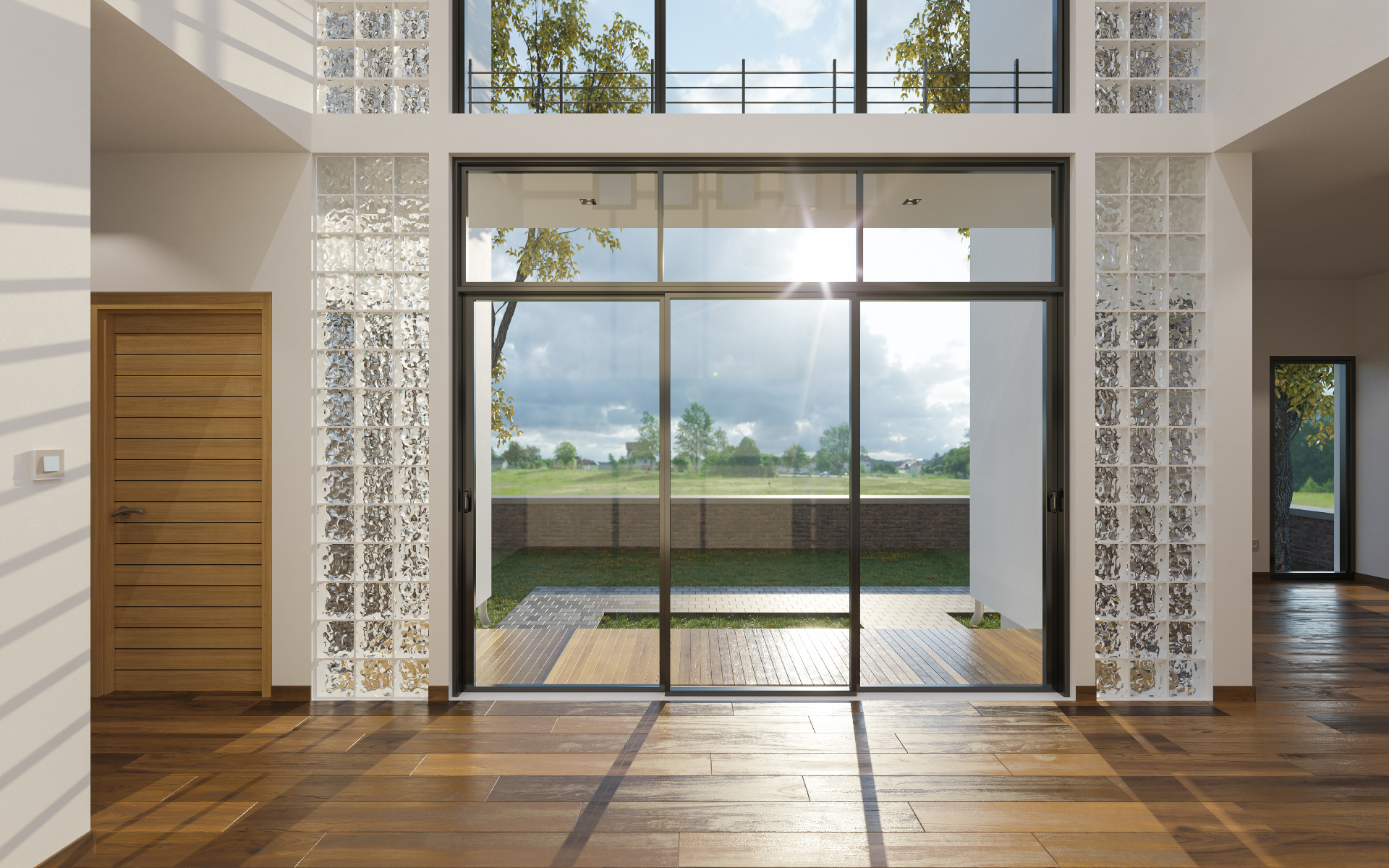 Как оформить стены панелями из переработанного стекла