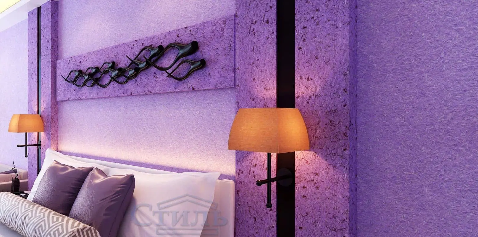 Жидкие обои с блестками для создания гламурного эффекта: параметры нанесения и особенности декоративной отделки