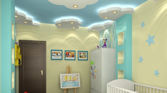 Натяжные потолки в детской: плюсы и минусы выбора