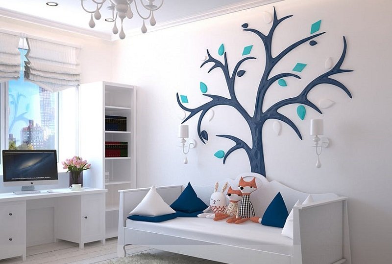 Отделка стен в детской: обои, краска или панели — что выбрать?