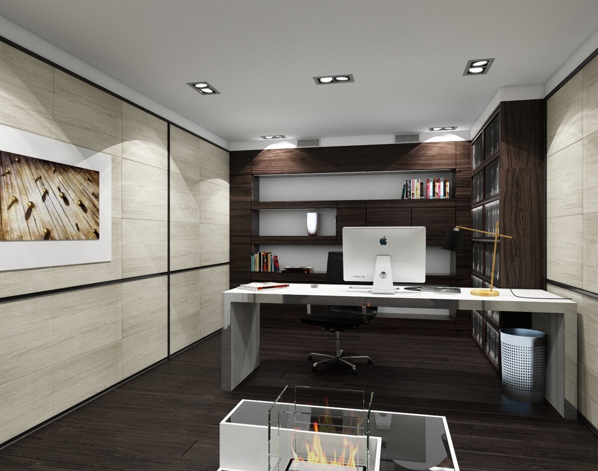 Кабинет в стиле хай-тек: современный минимализм и технологии для эффективной работы